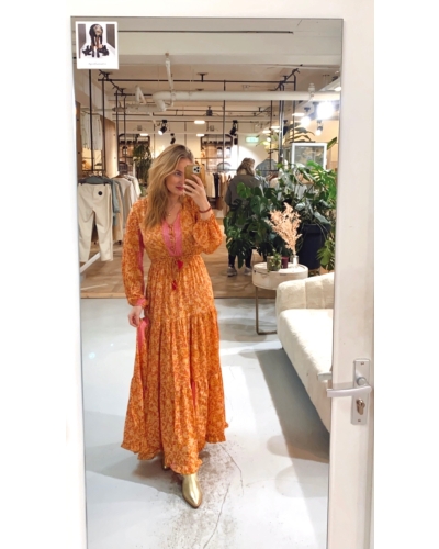 Gossip MAXI JURK ANNABEL ORANJE ROZE
