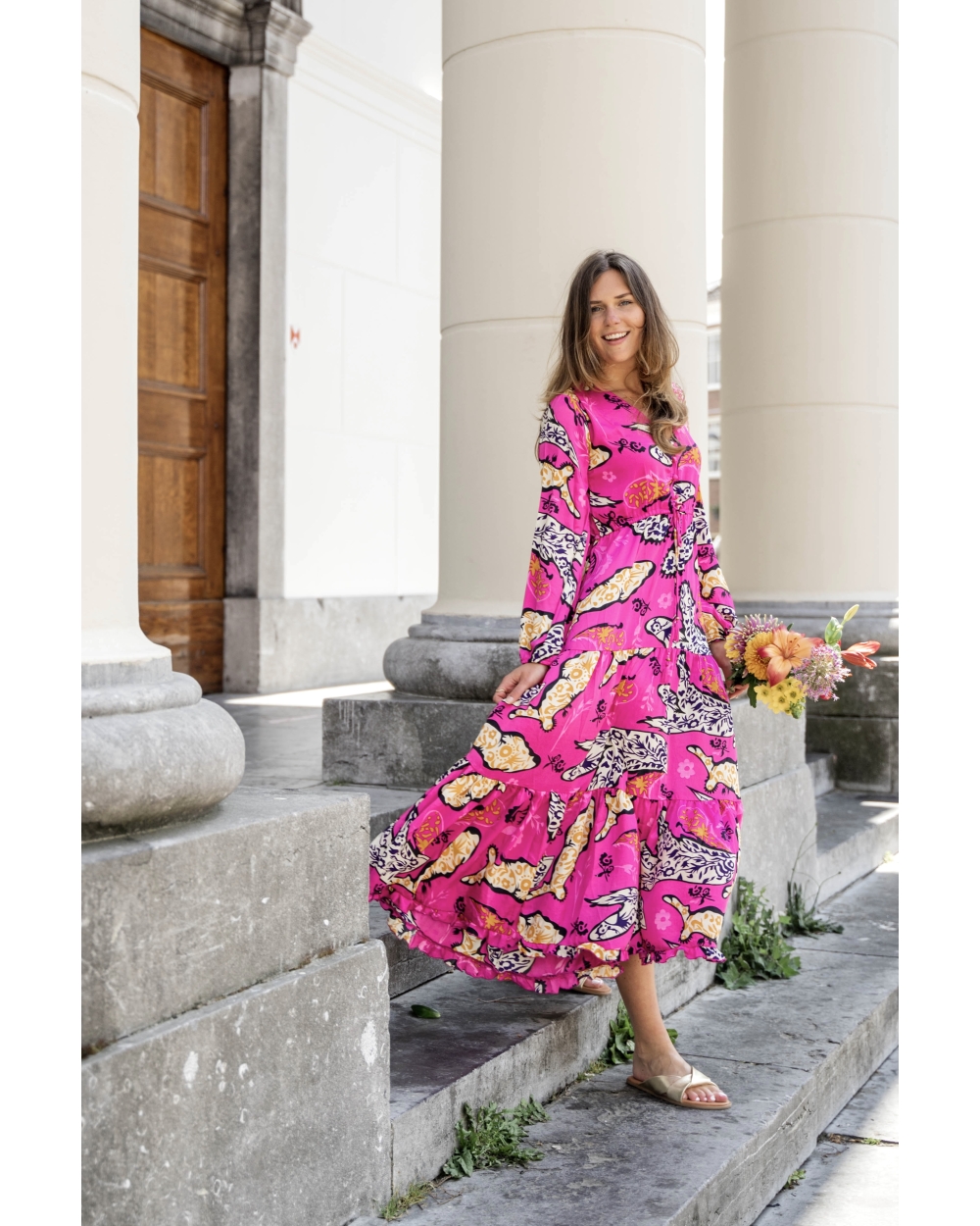 MAXI JURK ANNABEL FUCHSIA