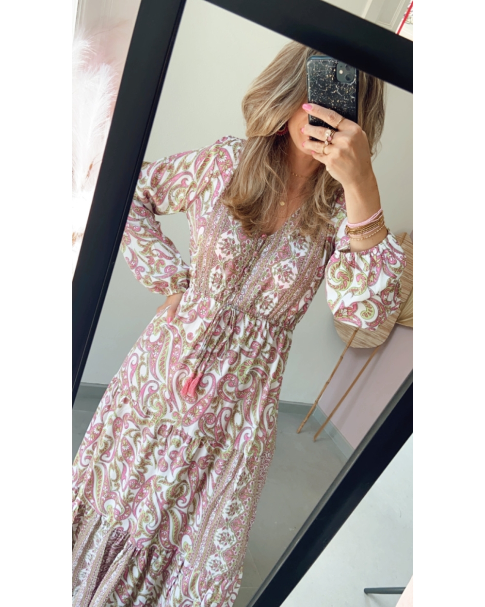 MAXI JURK ANNABEL ROZE LICHTGROEN