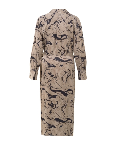 YAYA PRINTED DRESS W. KNOTTED DETAIL