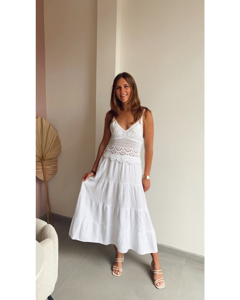 MAXI JURK MAE WIT
