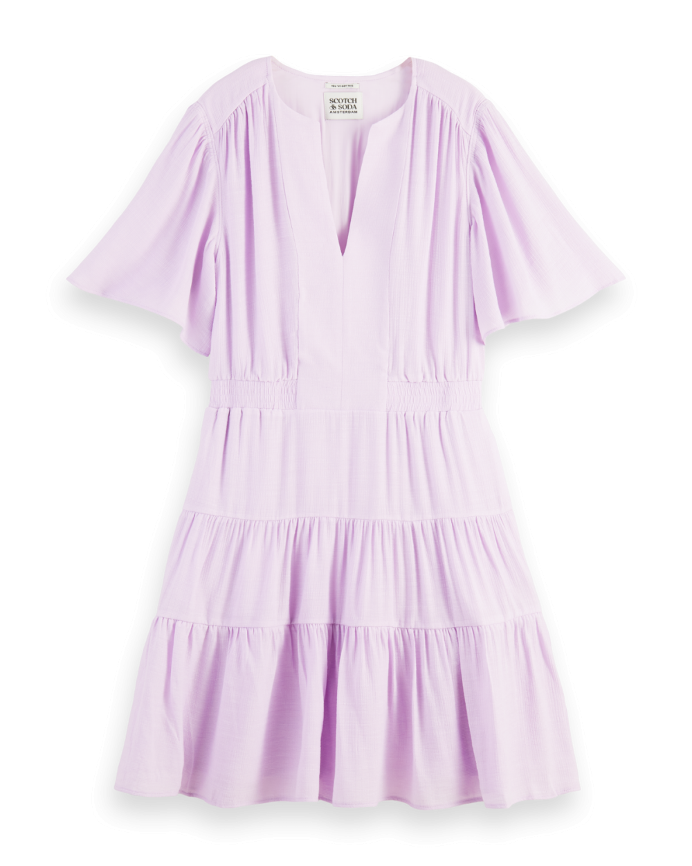 MIDI- LENGTH PANELED DRESS LILA