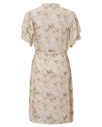 JURK MET ZIGZAG PRINT BEIGE
