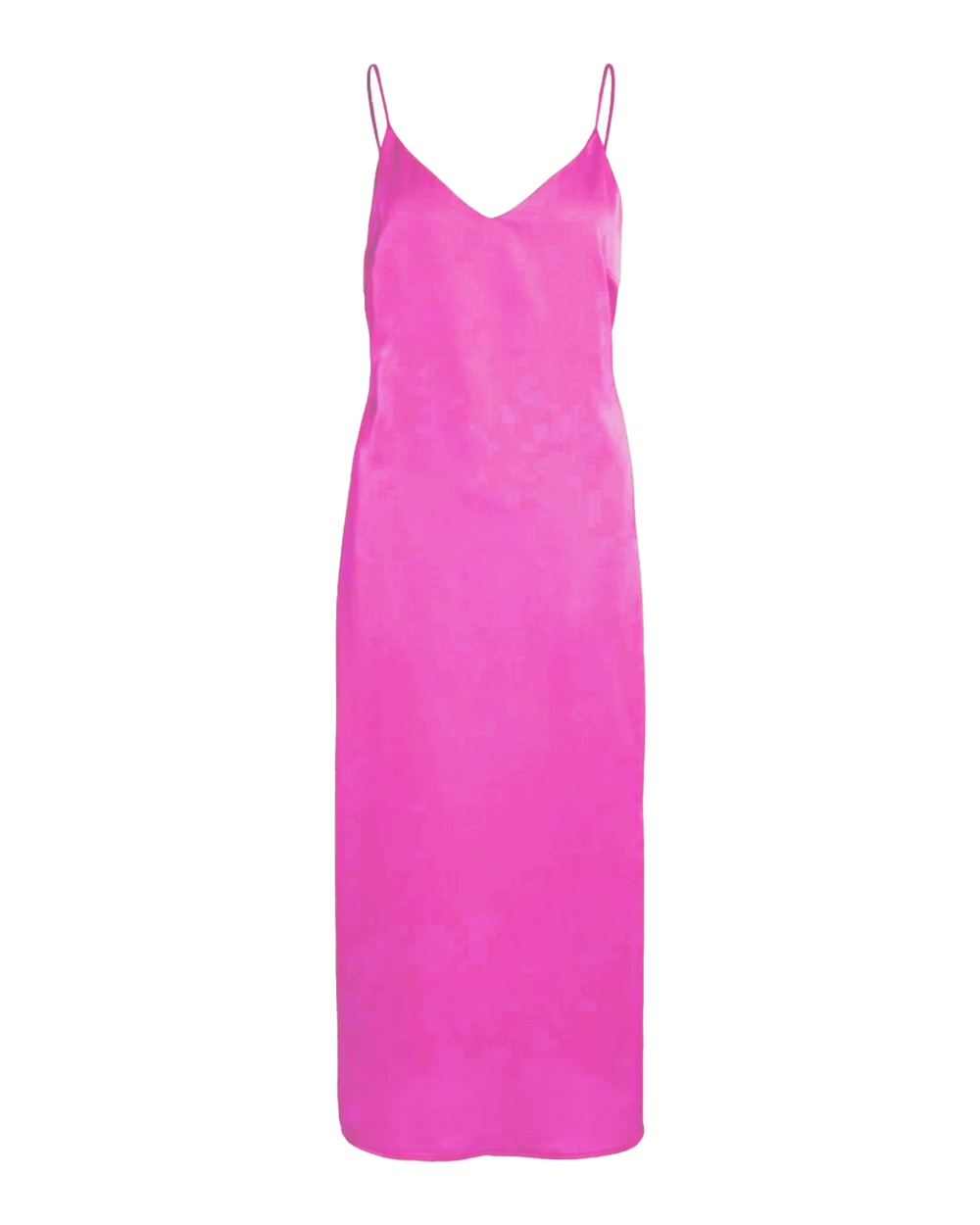 SATIJNEN JURK FUCHSIA