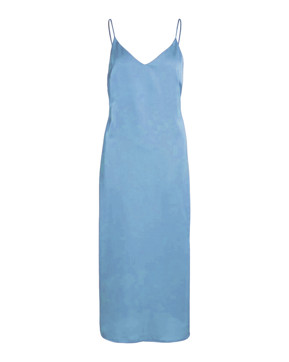 SATIJNEN JURK BLAUW