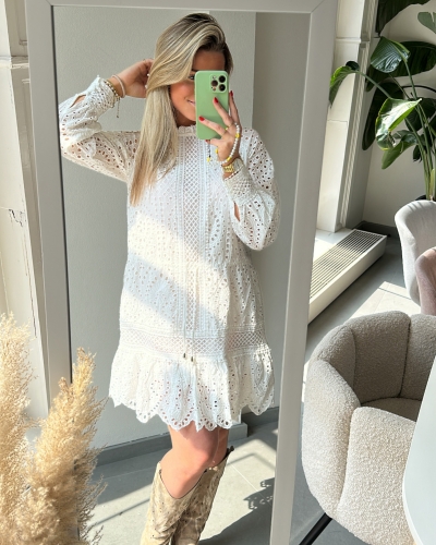 Gossip JURK BRODERIE CLAIRE WIT