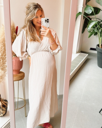 Gossip MOUSSELINE JURK ALICE BEIGE