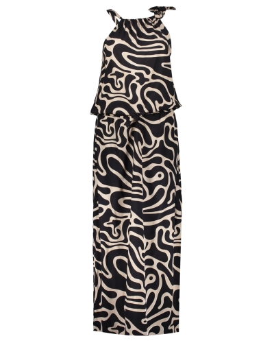 HALTERJURK MET PRINT ZWART/WIT