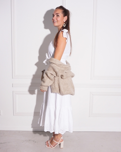 Neo Noir LANGE JURK TIANNA WIT