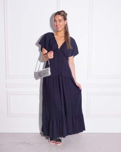 Gossip MAXI JURK DONKERBLAUW
