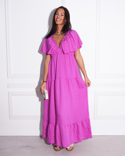 MAXI JURK FUCHSIA