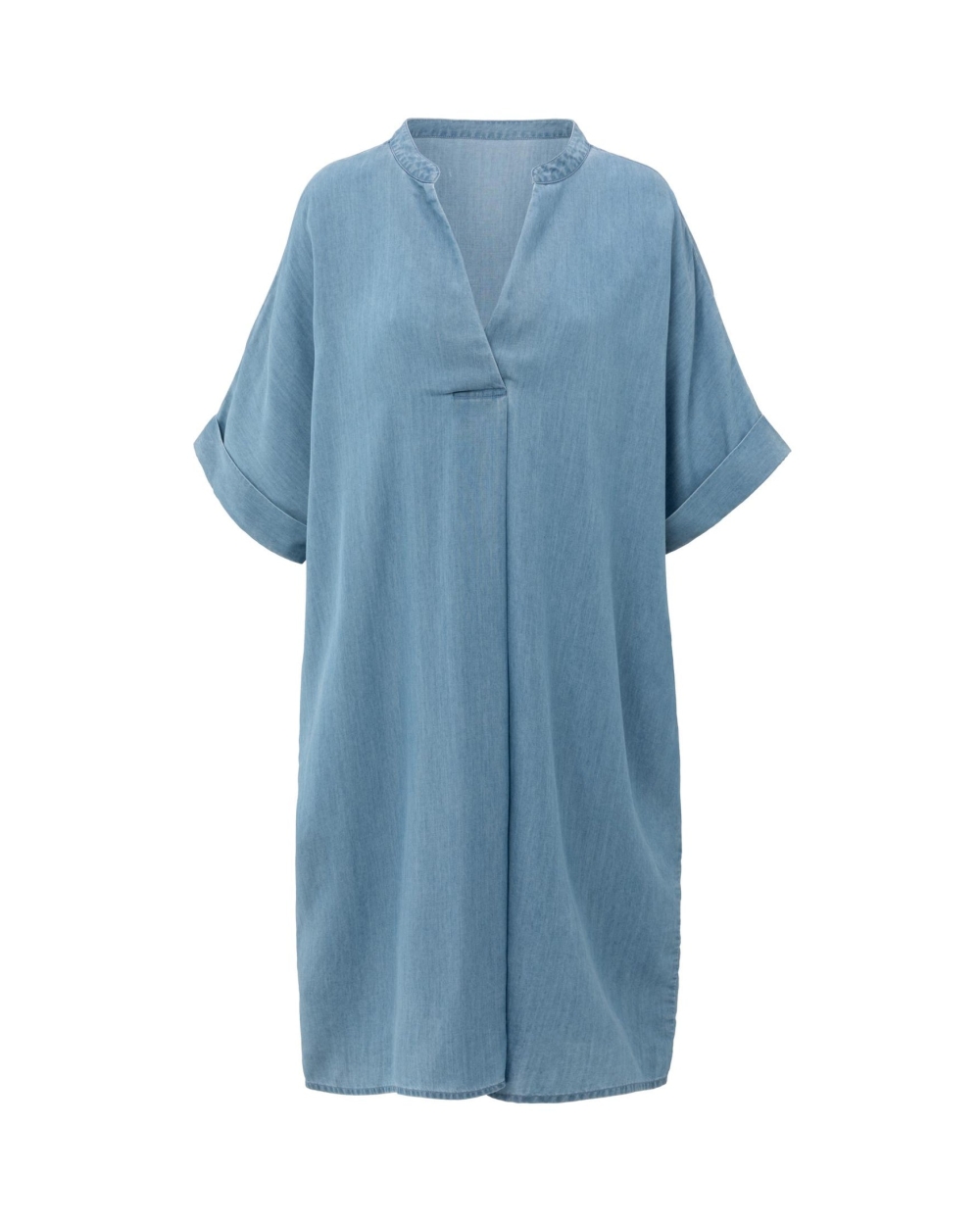 CHAMBRAY DRESS LICHT BLAUW