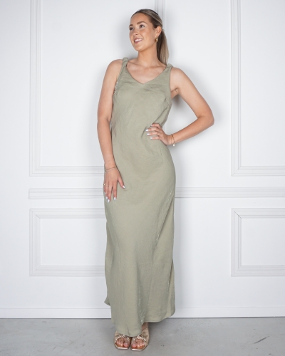 Geisha GROENE SATIN LOOK JURK