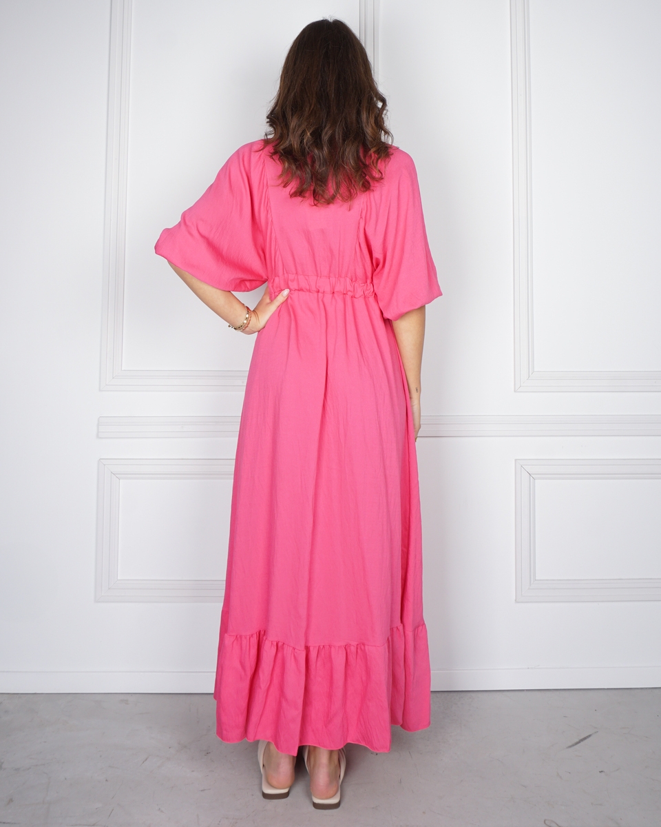  MAXI JURK CAROLIEN ROZE