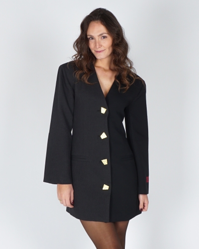 Refined Department BLAZER DRESS STAR ZWART