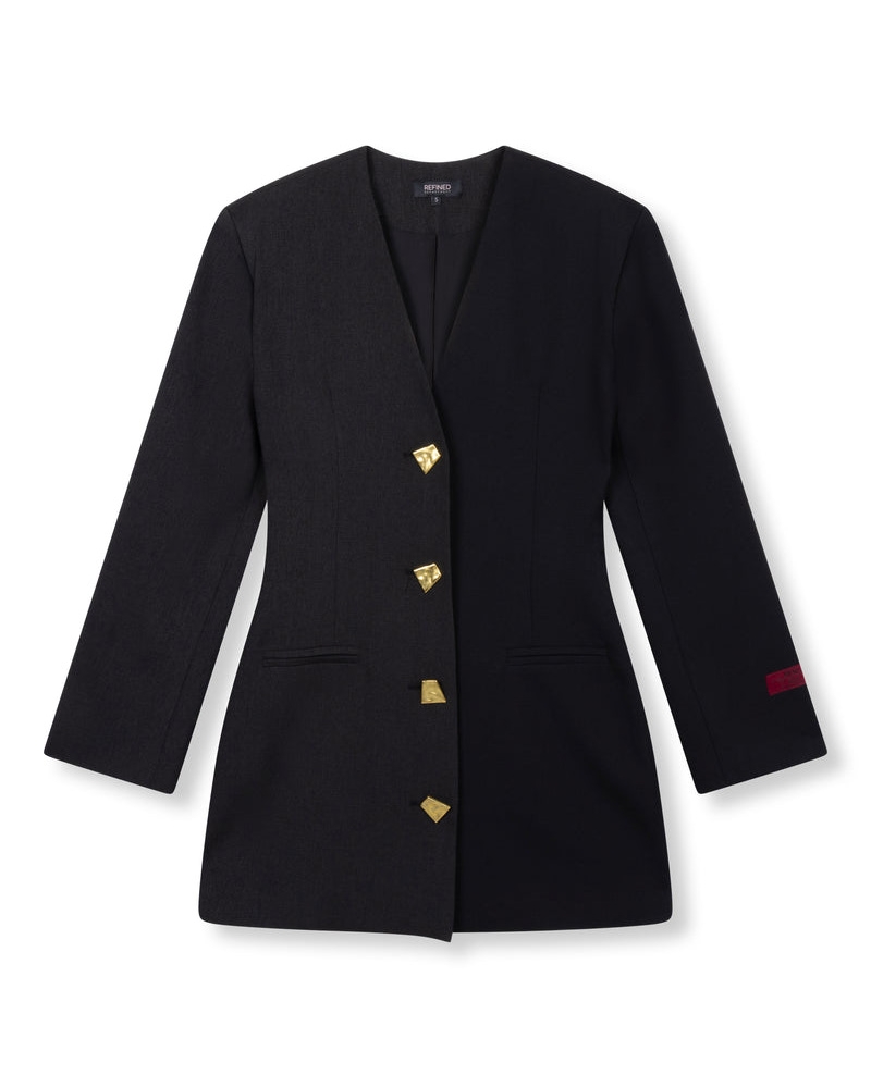 BLAZER DRESS STAR ZWART