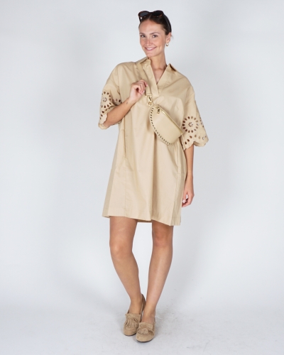 CEYLIN JURK MET EMBROYDERIE BEIGE 