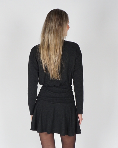 JURK RUFFLE ANTRACIET