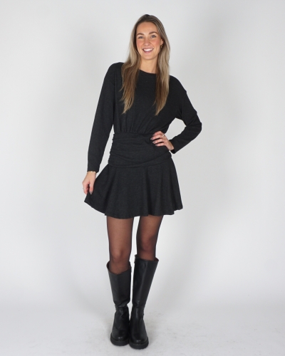 JURK RUFFLE ANTRACIET