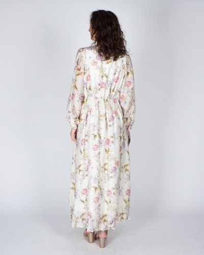 JURK SILFI VINTAGE FLOWER ECRU MULTI