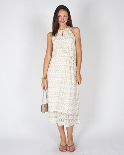 Nukus JURK VLO OFFWHITE/GOUD