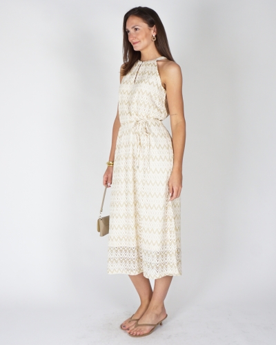 Nukus JURK VLO OFFWHITE/GOUD