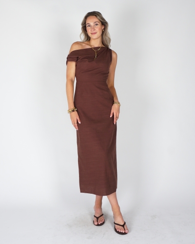 Gossip RL2092 LINNEN OFF-SHOULDER JURK