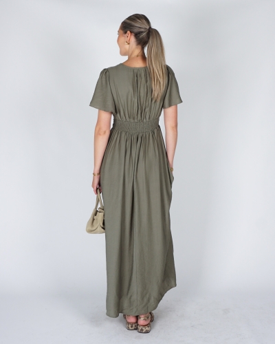 MAXI JURK V-HALS GROEN