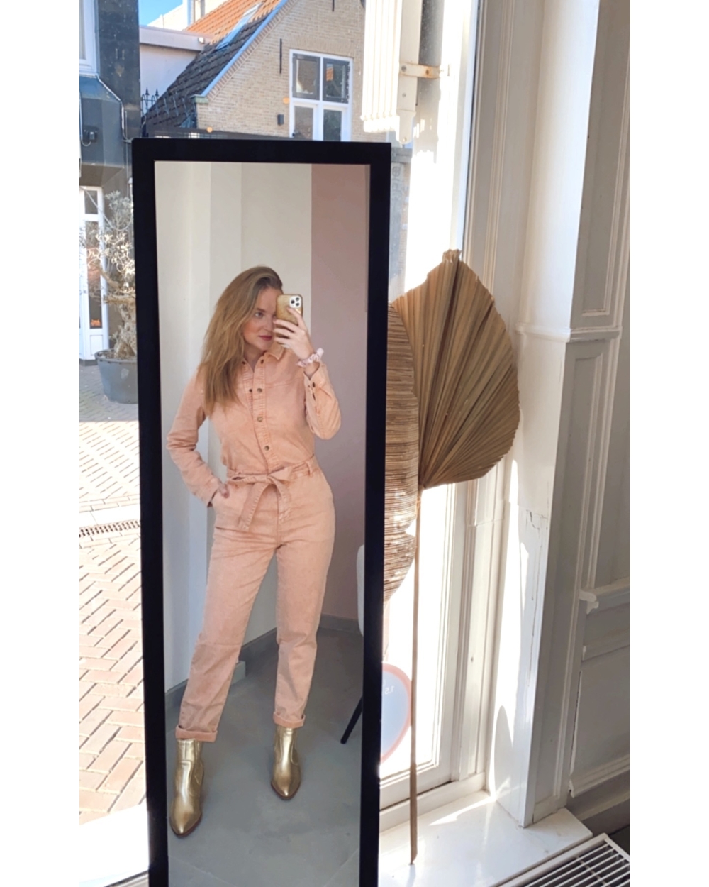 DENIM JUMPSUIT PINK