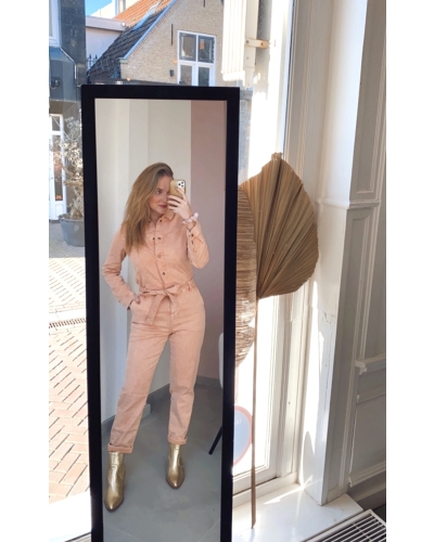 YAYA DENIM JUMPSUIT PINK