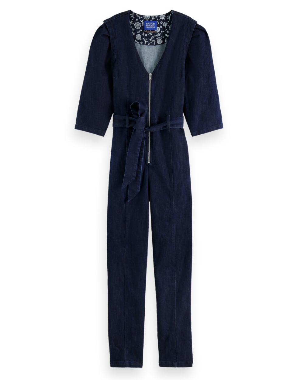 STRETCH DENIM JUMPSUIT 