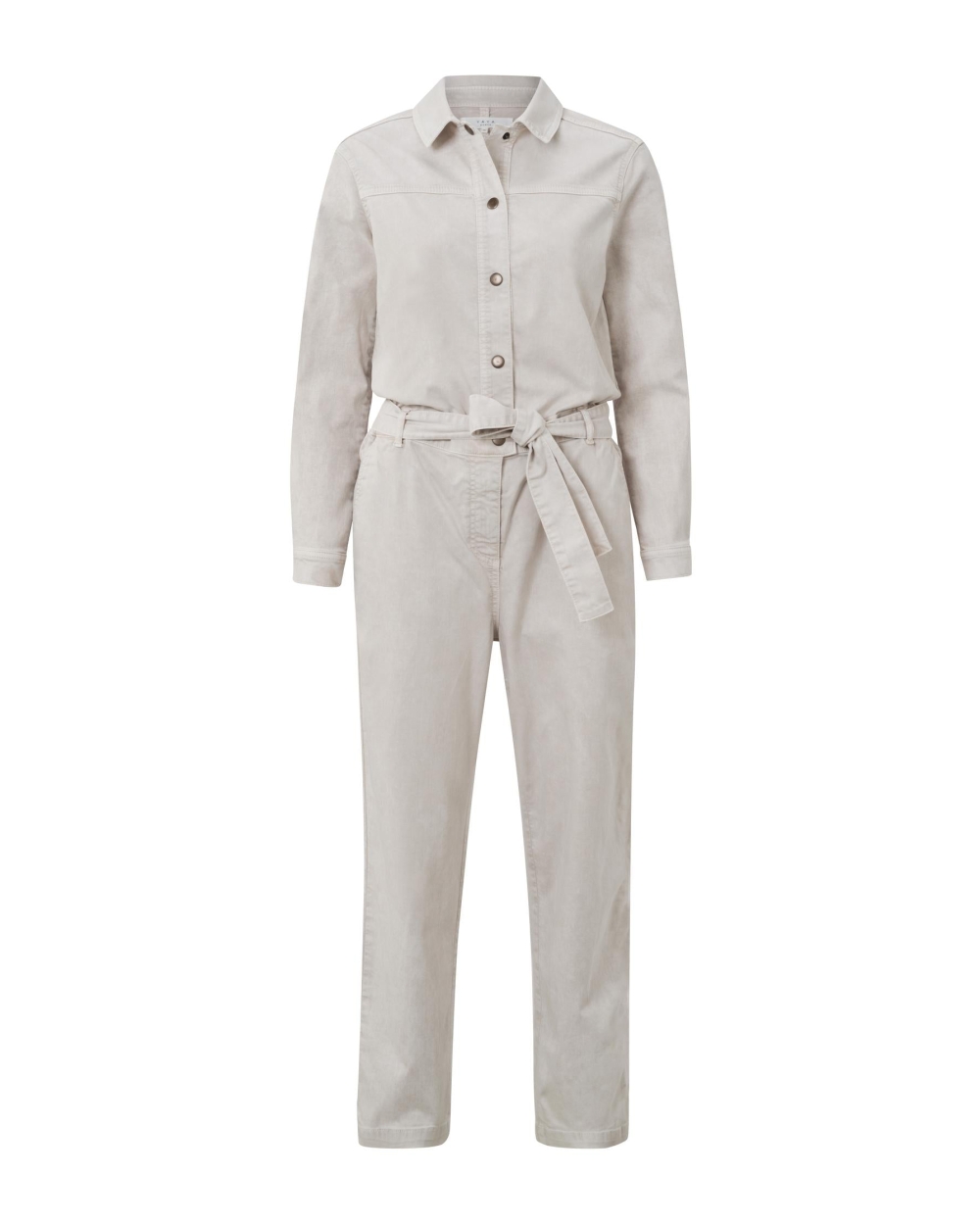 DENIM JUMPSUIT MET TAILLE BAND ECRU