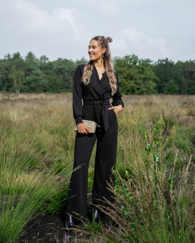 YAYA JERSEY JUMPSUIT ZWART