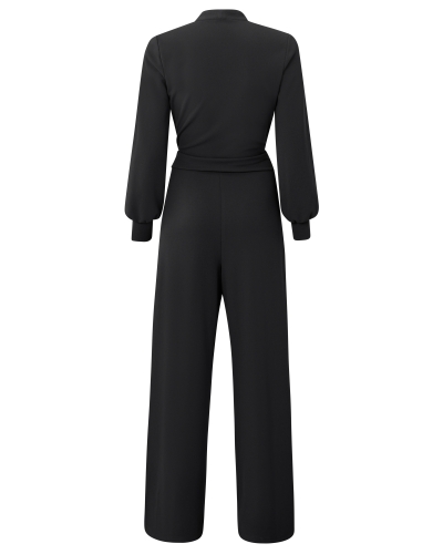 JERSEY JUMPSUIT ZWART