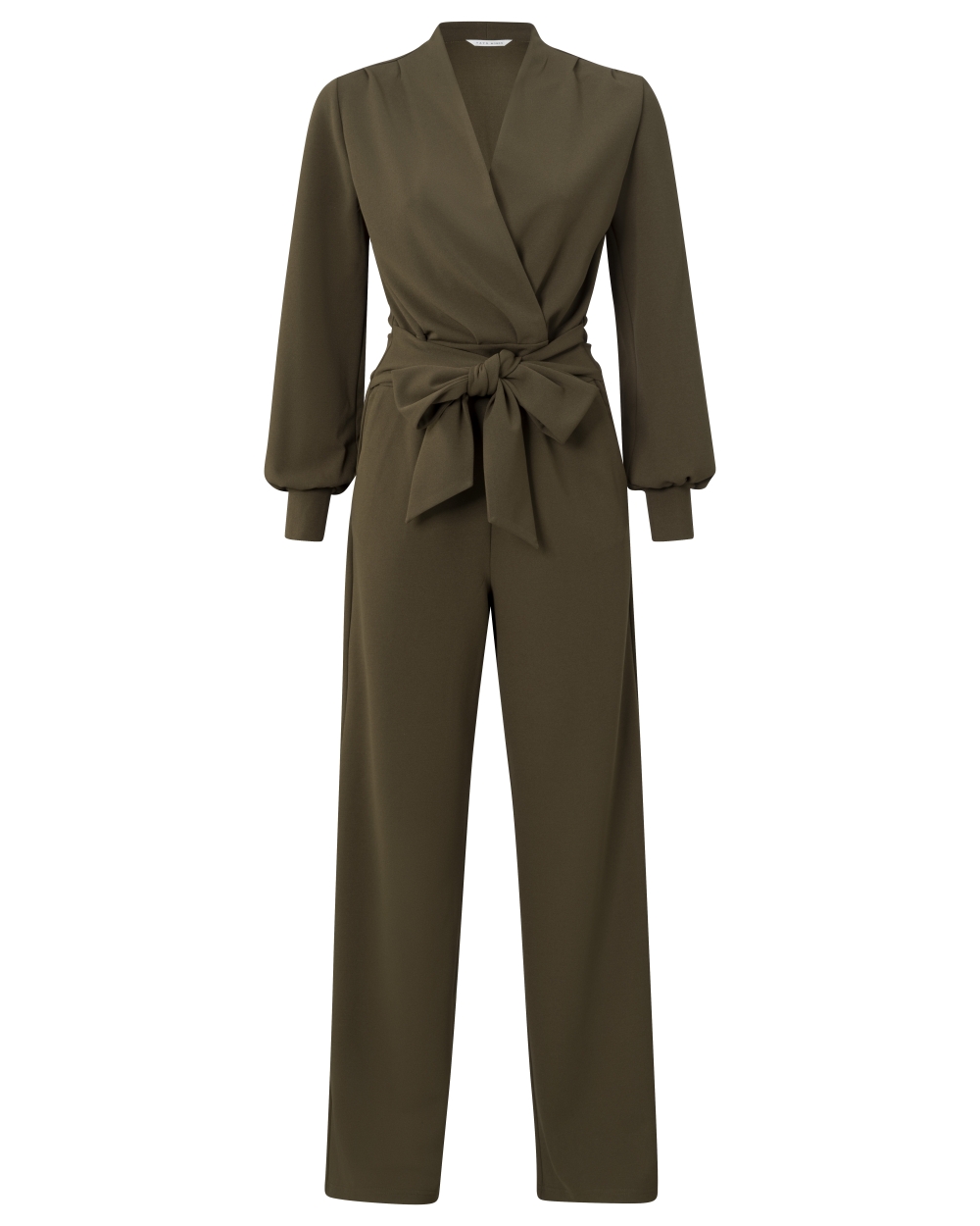 JERSEY JUMPSUIT DONKERGROEN
