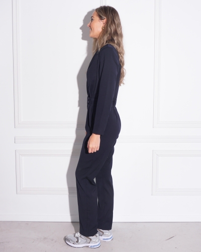 GEWEVEN JUMPSUIT BLAUW