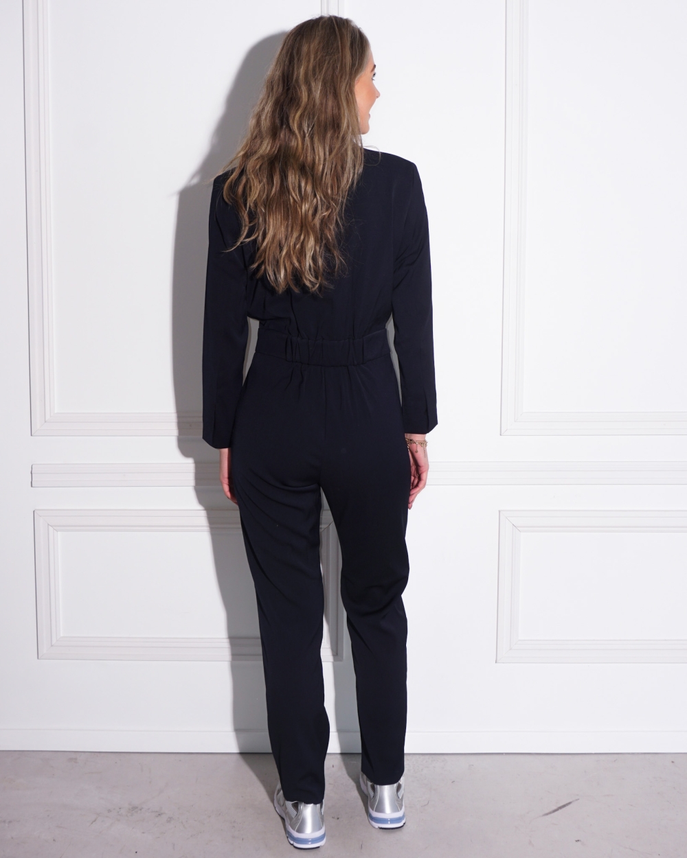 GEWEVEN JUMPSUIT BLAUW