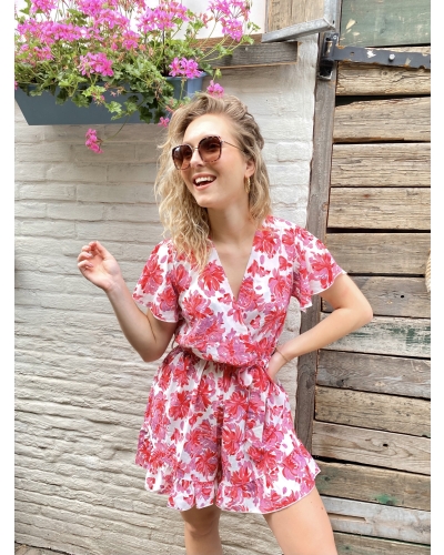 Gossip Gossip Jumpsuits & playsuits PLAYSUIT BLOEMEN Roze