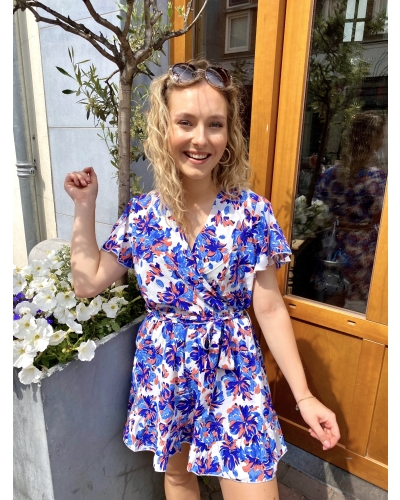 Gossip Gossip Jumpsuits & playsuits PLAYSUIT BLOEMEN Blauw