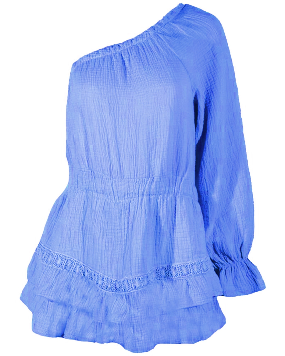 ONE SHOULDER PLAYSUIT RHODE BLAUW