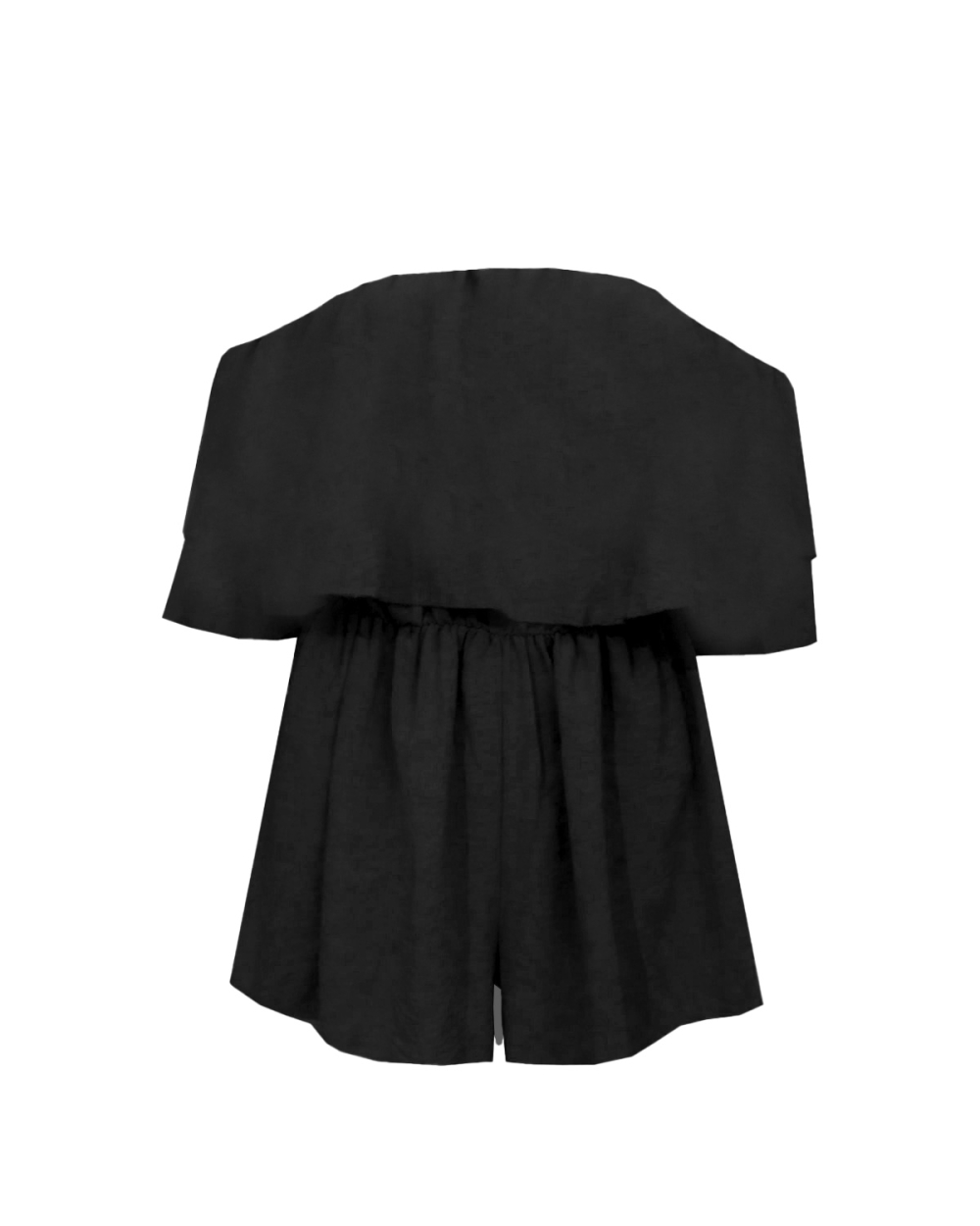 PLAYSUIT OFF SHOULDER ZWART