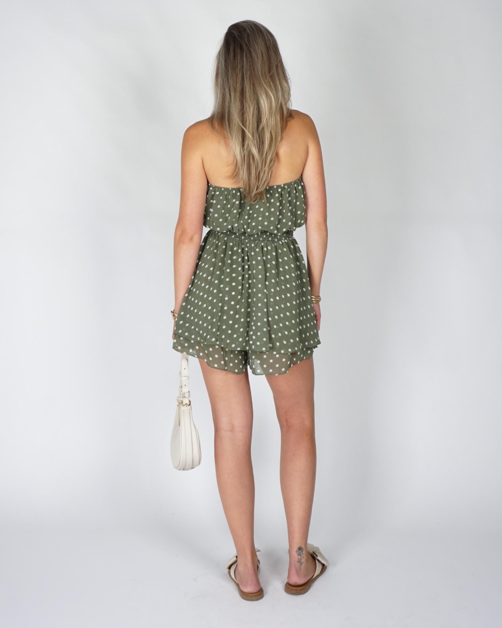 Gossip PLAYSUIT POLKADOT Khaki