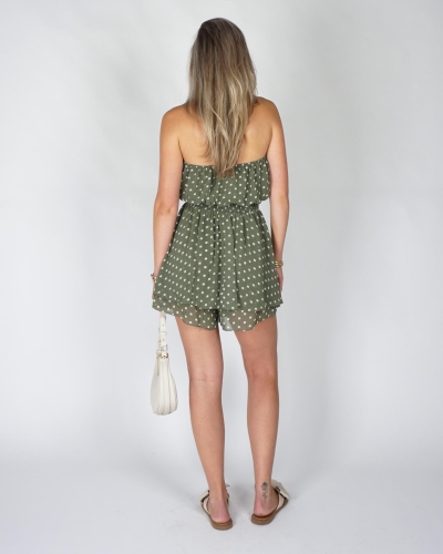 Gossip PLAYSUIT POLKADOT Khaki