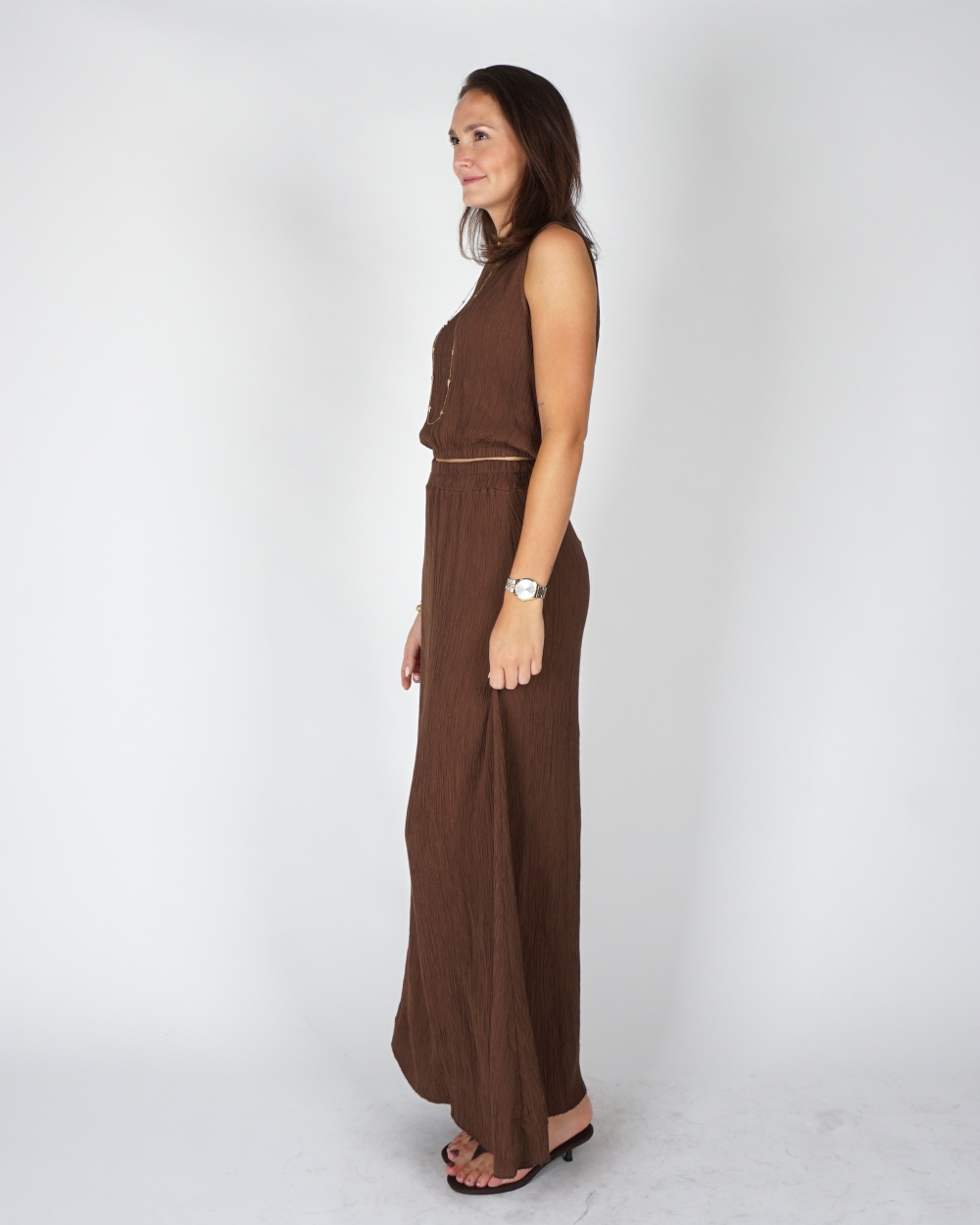 SET MET MAXI ROK EN TOP BRUIN