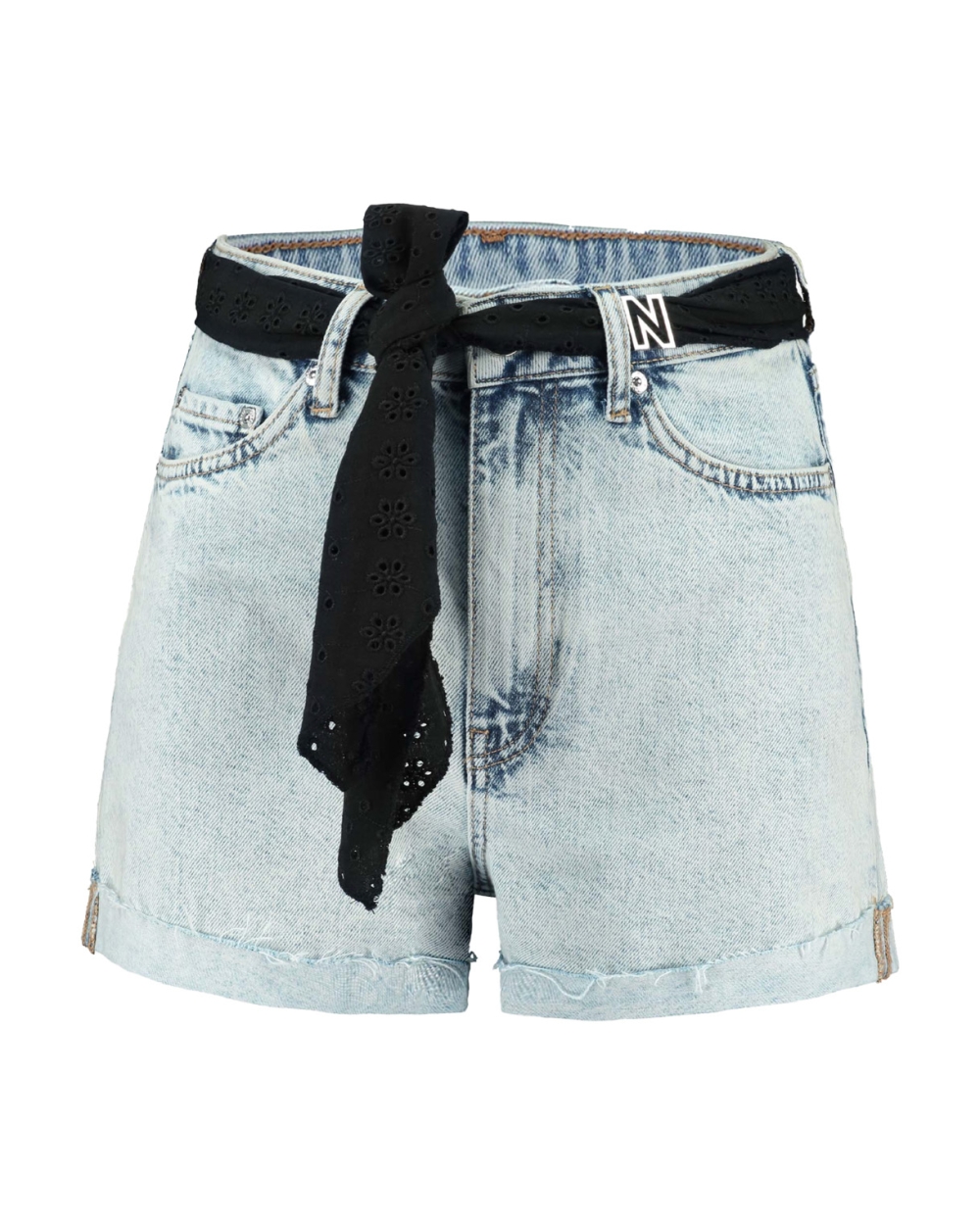 HIGH RISE DENIM SHORT BOBBY MET CEINTUUR BLUE