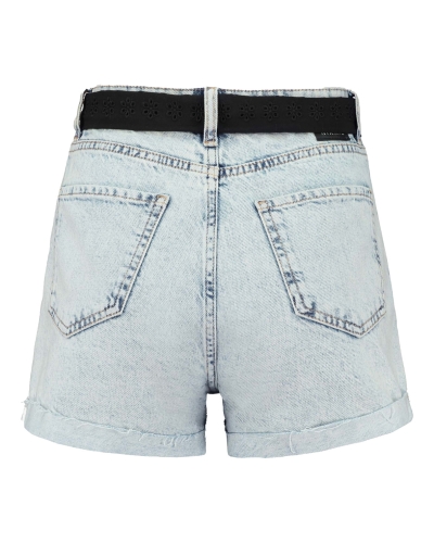 HIGH RISE DENIM SHORT BOBBY MET CEINTUUR BLUE