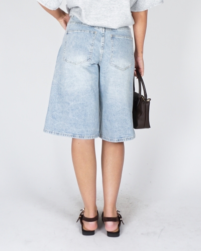 DENIM BERMUDA BLAUW