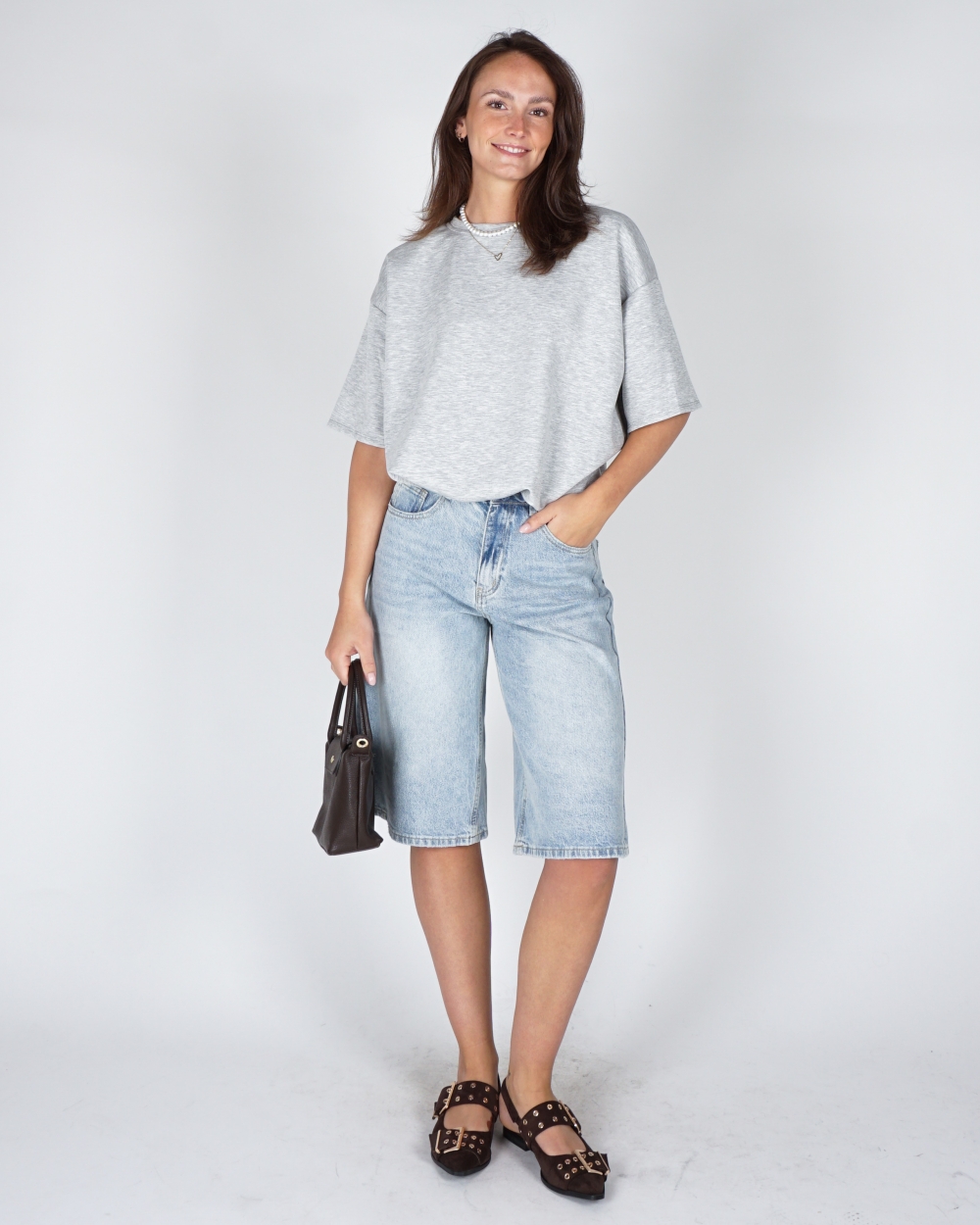 DENIM BERMUDA BLAUW