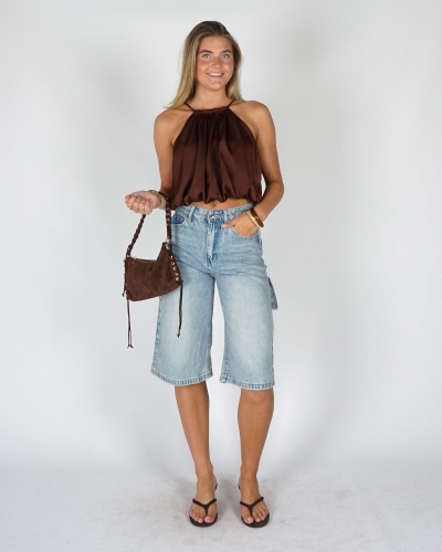 DENIM BERMUDA MET CARGO DETAIL