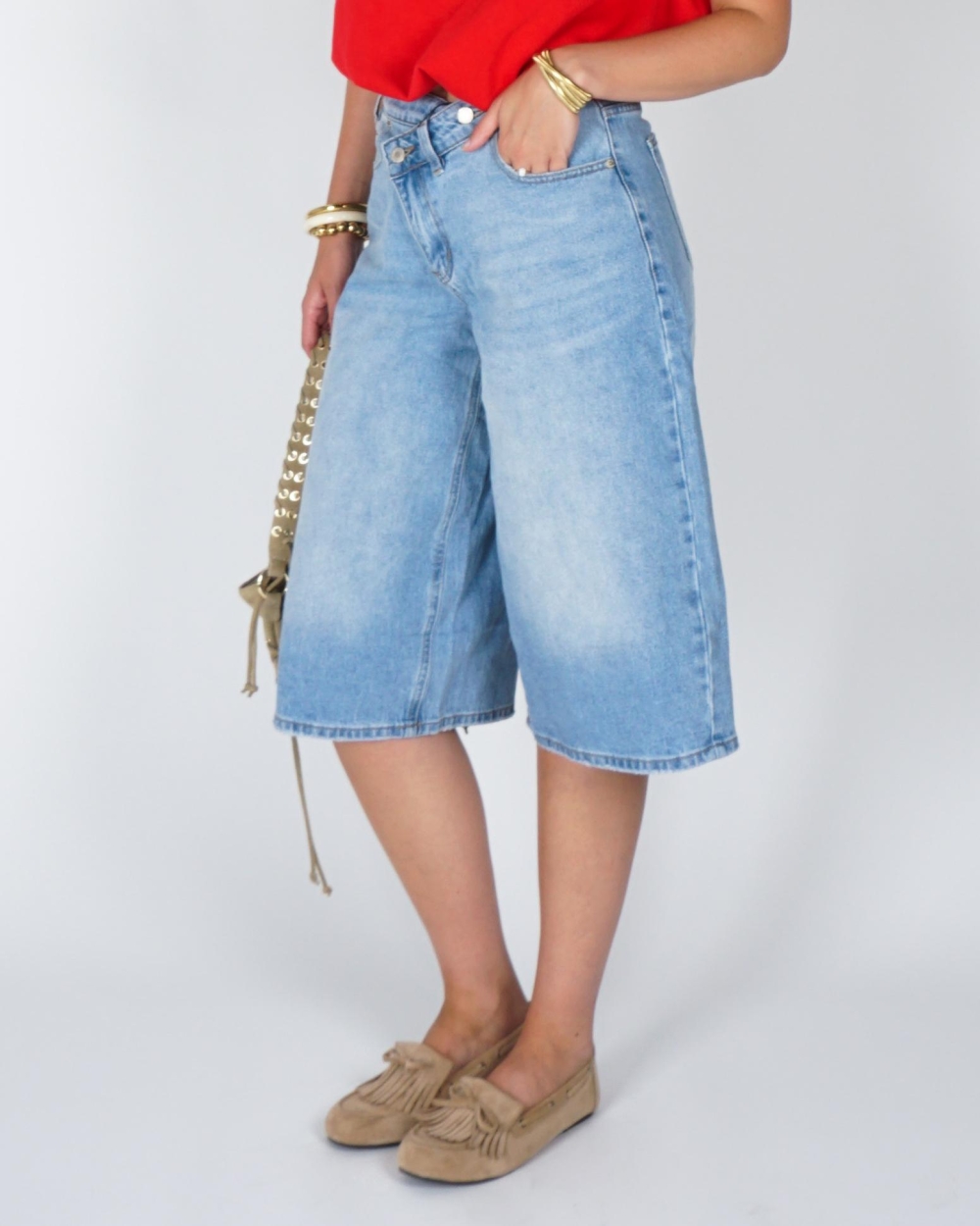 Gossip BERMUDA MET SCHUINE SLUITING Blauw